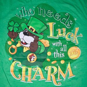 NWT Buc-ee’s 2025 St. Patrick’s Who Needs Luck With All This Charm T-Shirt XL
